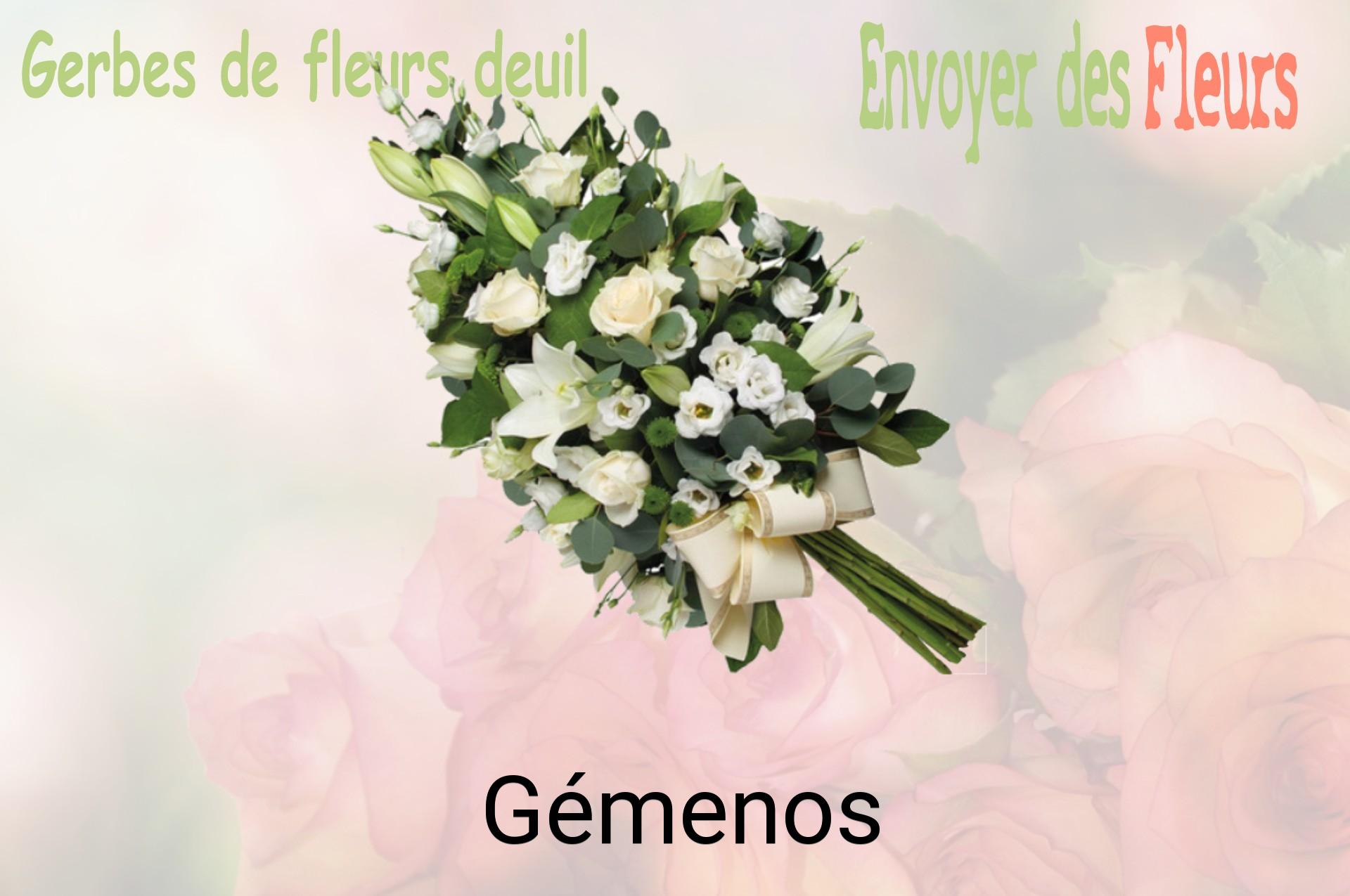 Gerbe de fleurs de deuil livrée à Gémenos